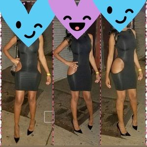 Black sides out dress